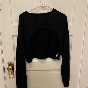 Black Long Sleeve Pullover Shrug